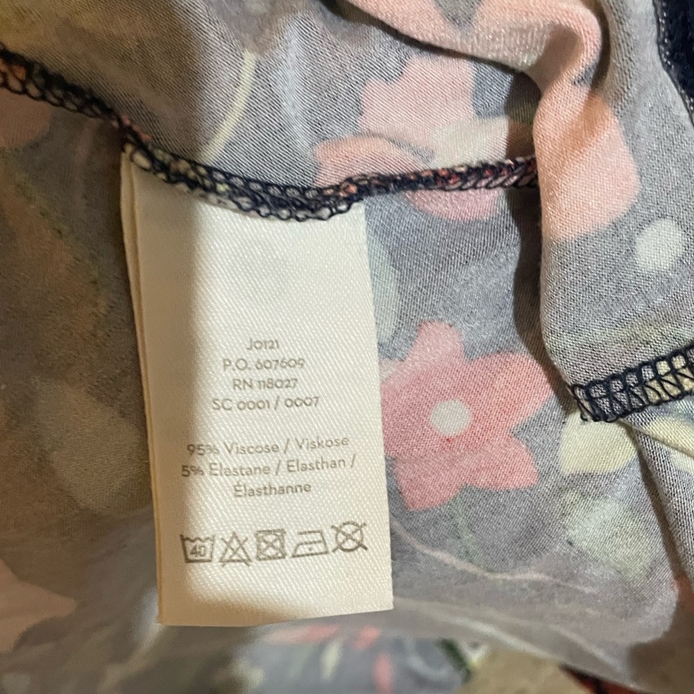 Boden Navy Floral Midi Dress with Multicolor Flowers - Picture 6 of 8